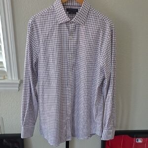 Tommy Hilfiger Men's Plaid Dress Shirt - Black and White